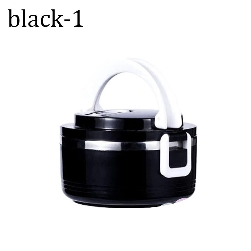 Black-1 Bento Box для сохранения тепла 304 из нержавеющей стали, Ланч-бокс для детей, портативный контейнер для еды для пикника, школы, взрослых, бизнеса - Цвет: Black-1