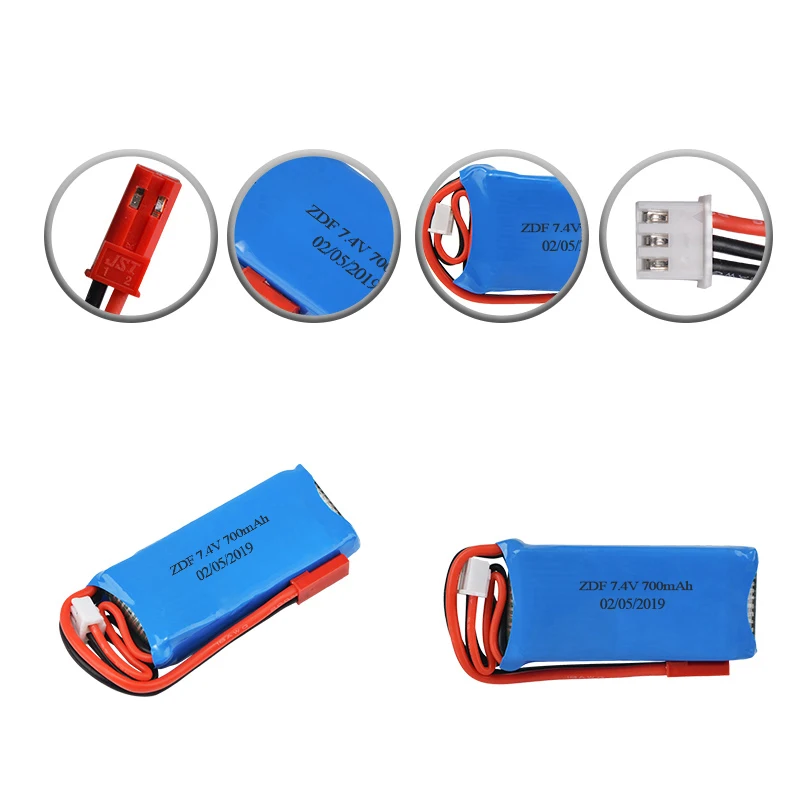 ZDF 7 4 V 700mAh Замена Li-po батарея для Syma F1 Feilun FT007 FX059 FX176 RC лодка запасные части | Игрушки