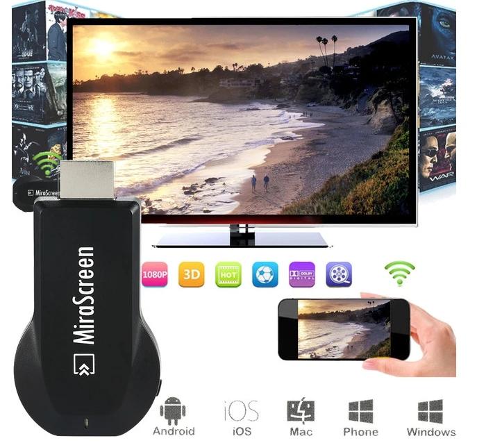WiFi Беспроводная передача нескольких экранов 5G Двойная частота HDMI видео проекция