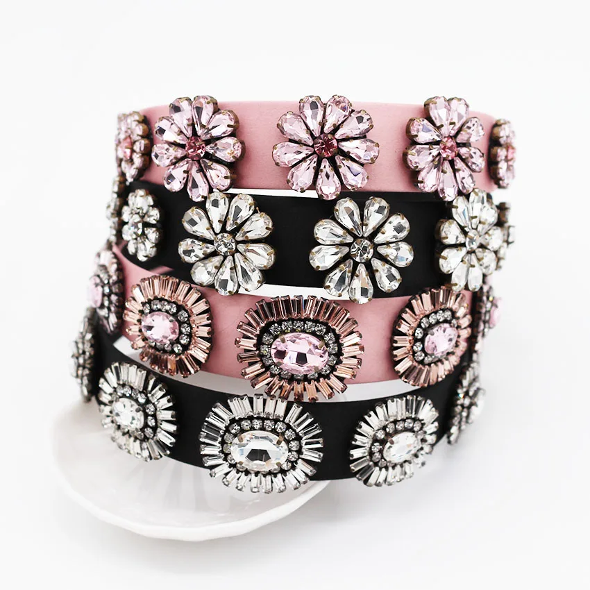 

New Baroque headband rhinestone color luxury geometric wild fashion bridal hair accessories 983