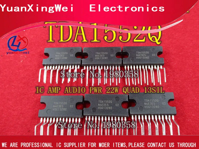 TDA1552Q TDA1552Q/N4 112 TDA1552 ИС звуковой усилитель PWR 22 Вт QUAD 13SIL | Электроника