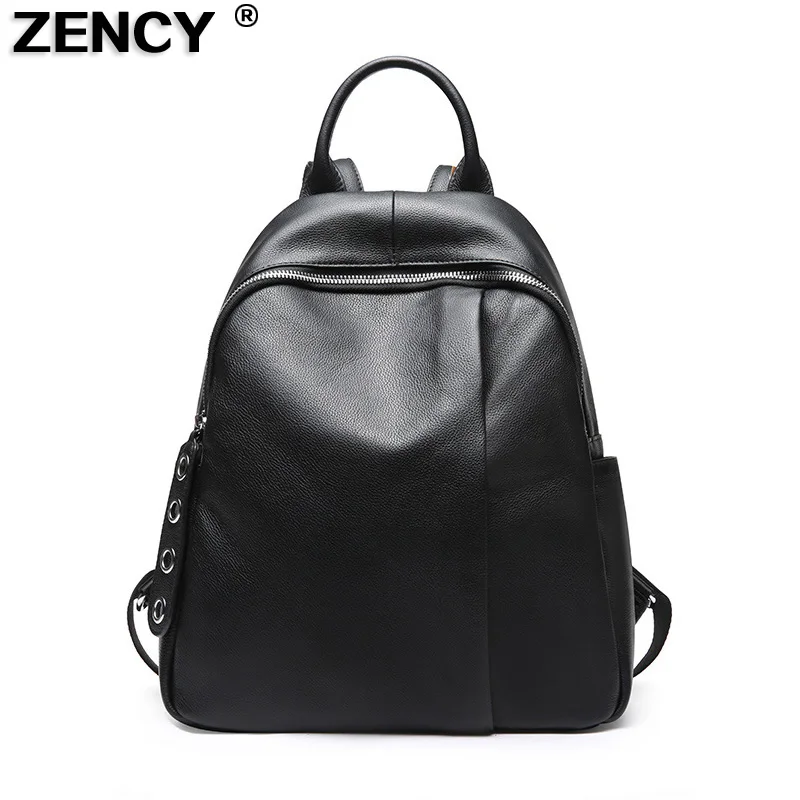 ZENCY женский школьный рюкзак из 100% натуральной кожи|backpack bag|leather women backpackwomen backpack |