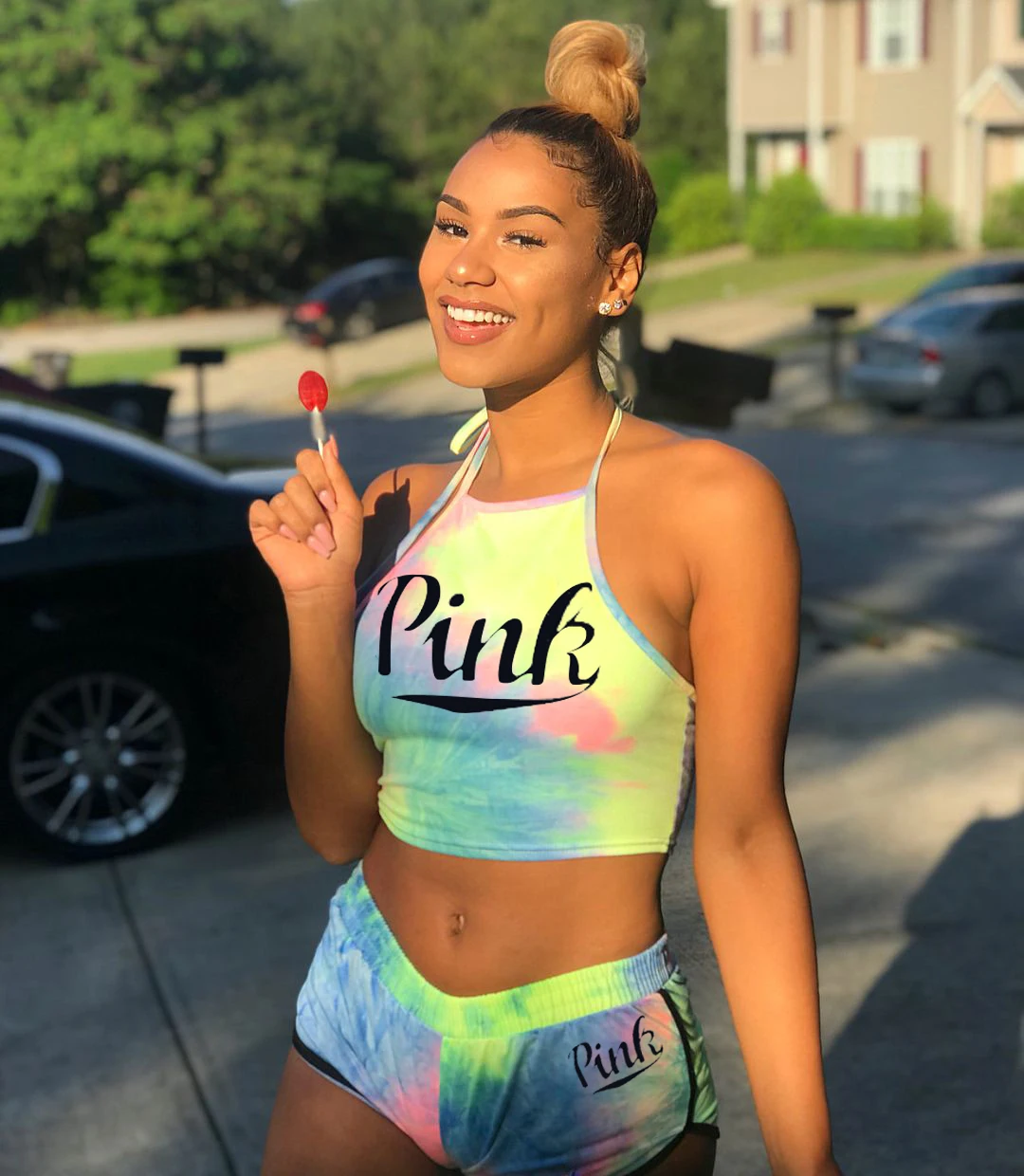 Летние шорты комплект из 2 предметов большие размеры женский розовый спортивный