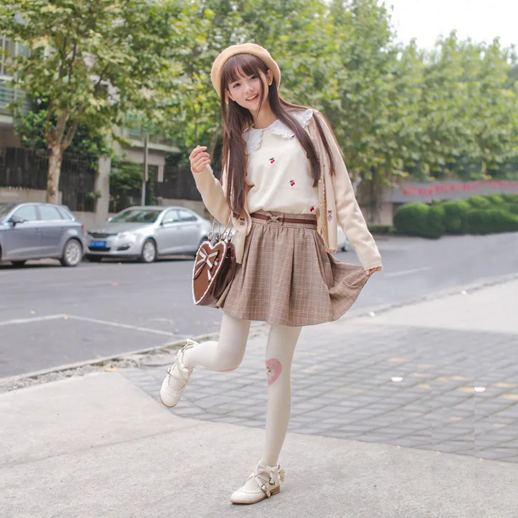 Hot-selling Thin Silk Stockings 80D Japanese Love Cat anti-hook Underpants Printed Pantyhose Wholesale In Summer Of 2019 | Женская