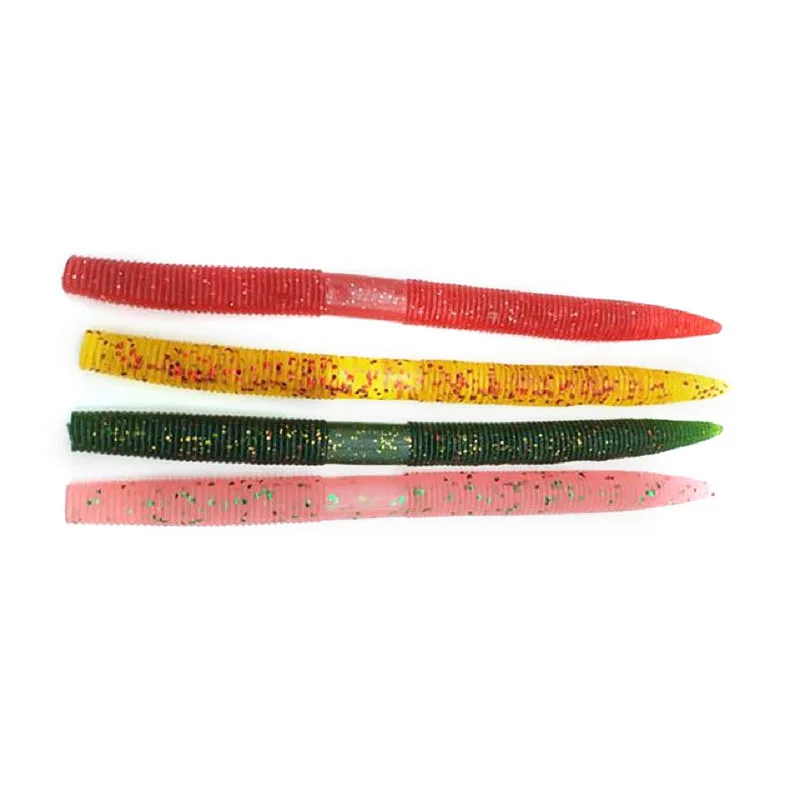 5pcs/lot 14cm 8g Soft Lure Artificial Fishing EarthWorm Baits Bionic noodle shape Worms Swimbaits Jig Head | Спорт и развлечения