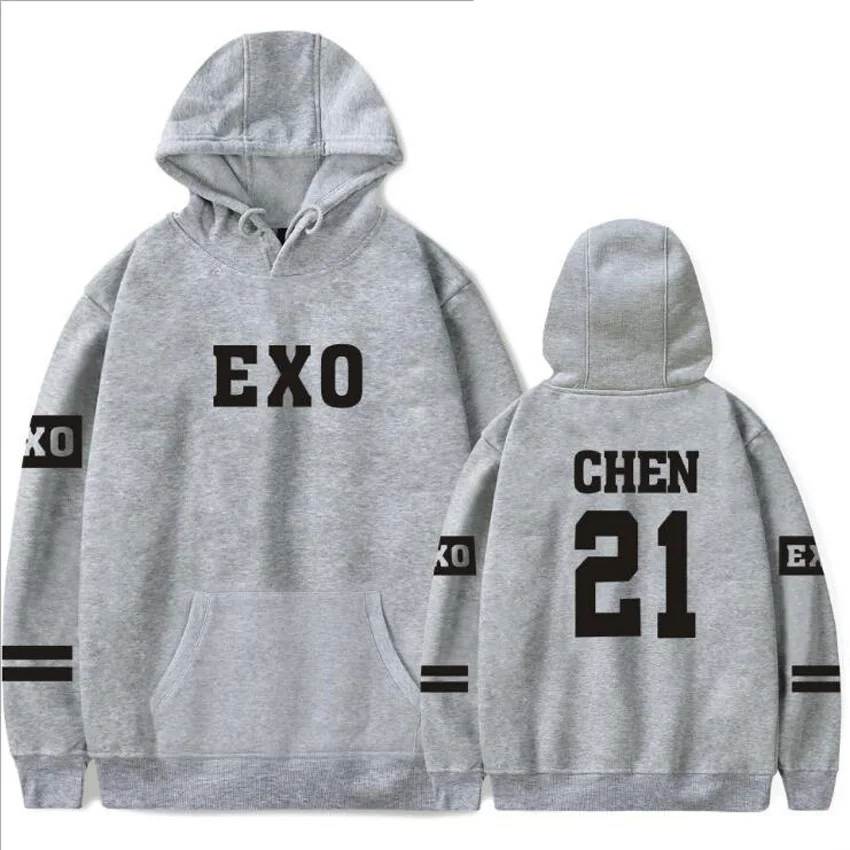 Флисовые толстовки с капюшоном KPOP EXO помогут влюбленным свободная толстовка k-pop