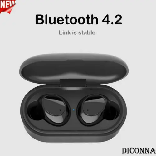 Мини близнецы беспроводные стерео наушники с ушками Спортивные Bluetooth микрофоном