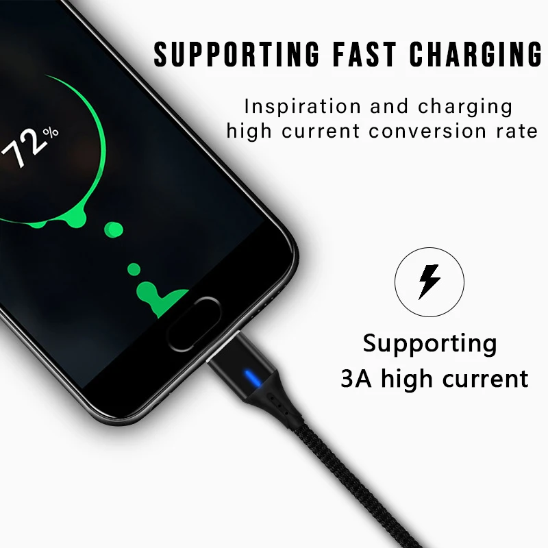 KingFriend Магнитный Micro USB кабель для iPhone samsung type-c зарядка магнит быстрое зарядное устройство USB кабели для мобильных телефонов