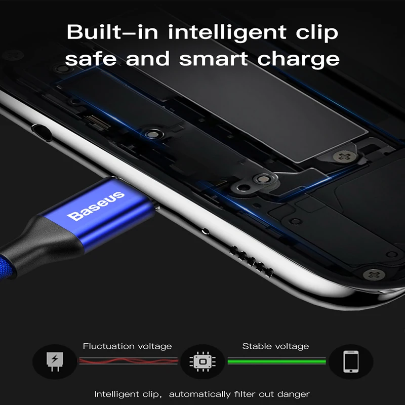 Baseus USB Type C кабель для Samsung galaxy s9 plus note 8 3A быстрой зарядки передачи данных huawei mate 10