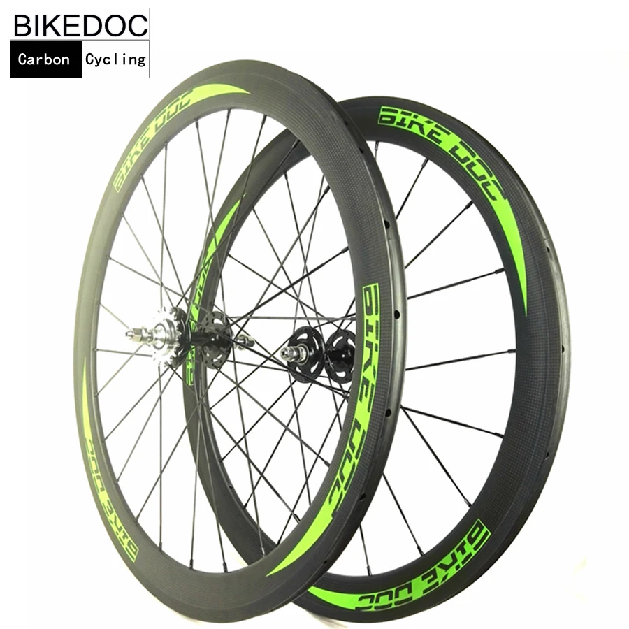 BIKEDOC Углеродные трековые велосипедные колеса 50 мм трубчатые Roue Velo Fixie с