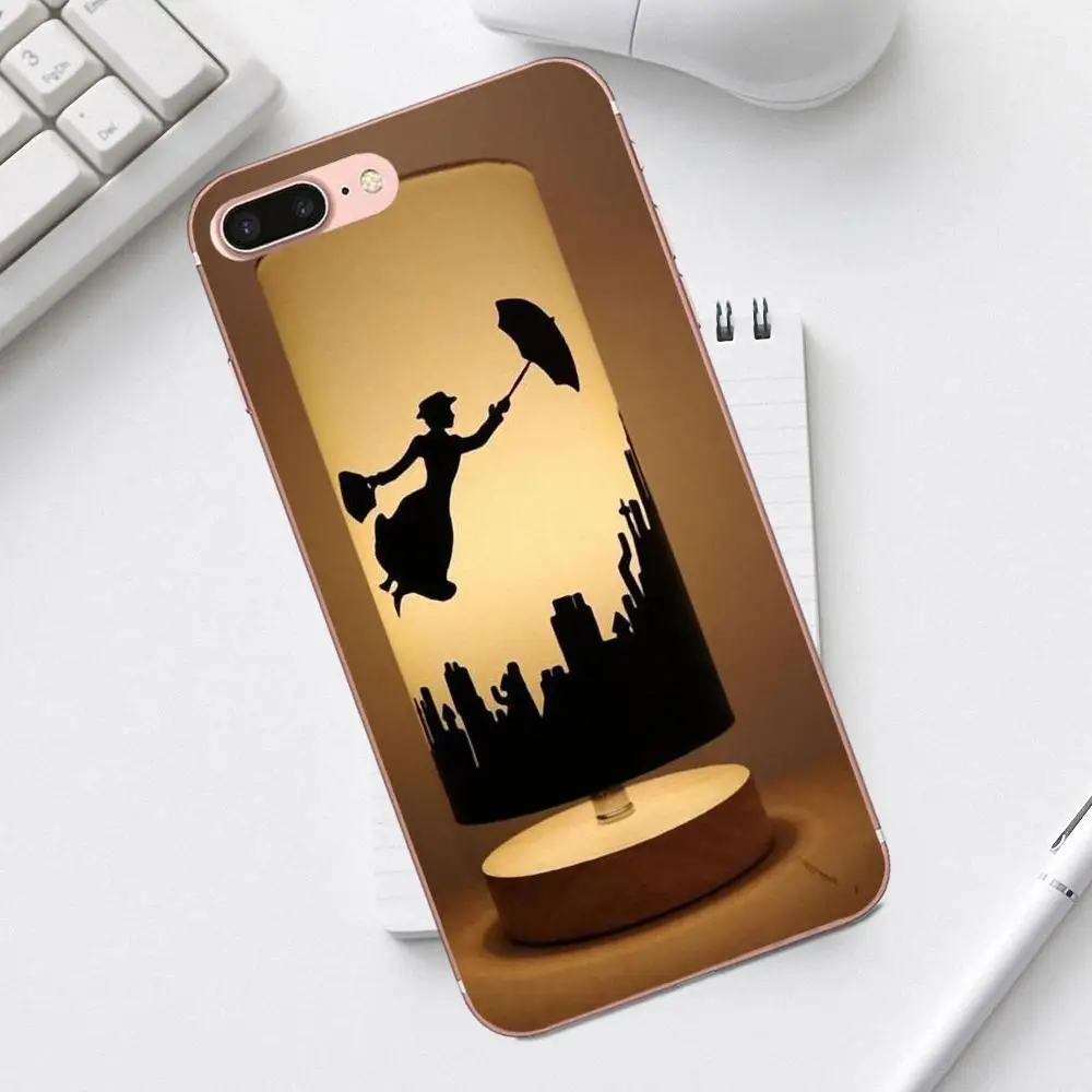 Qdowpz чехол для Galaxy Alpha Core Prime Note 4 5 8 S3 S4 S5 S6 S7 S8 S9 mini edge Plus Peter Pan Mary Poppins Wizard on.