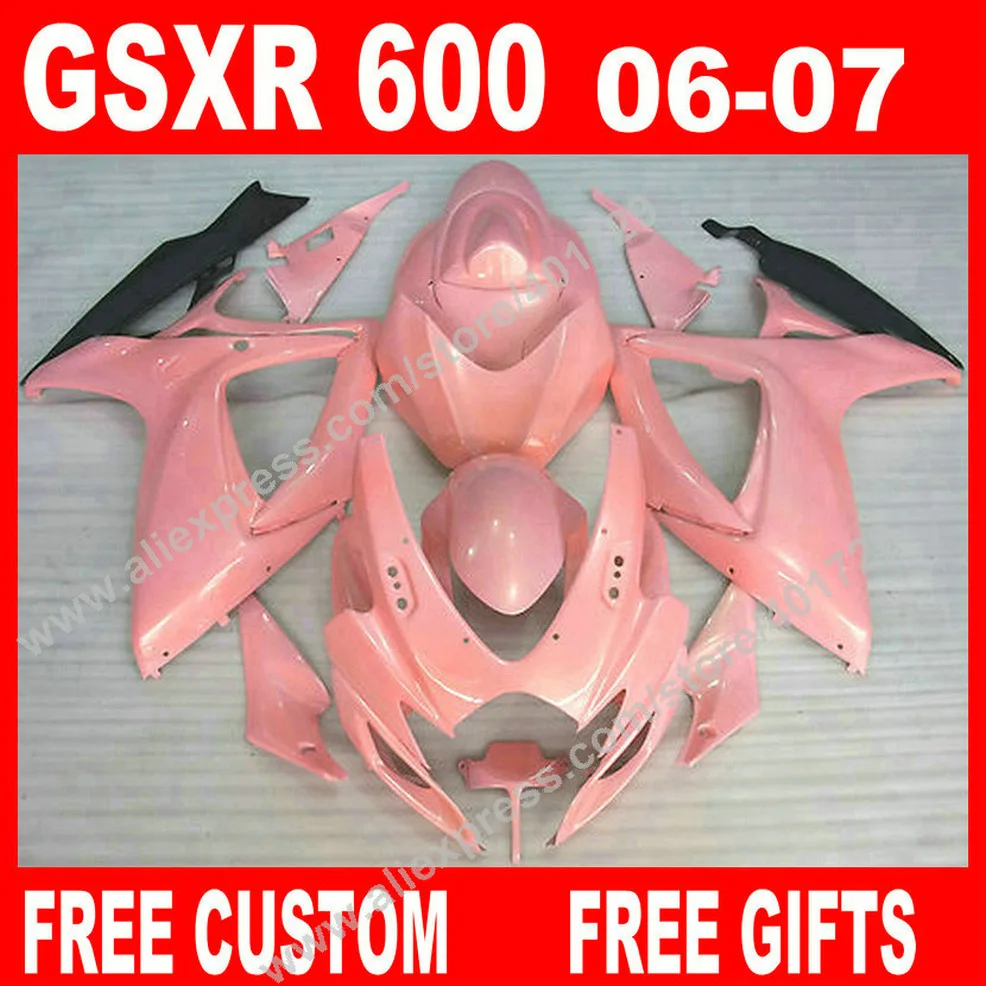 7 подарков Обтекатели для плоской черный розовый 2006 2007 боди SUZUKI GSXR 600 750 мотоцикл K6