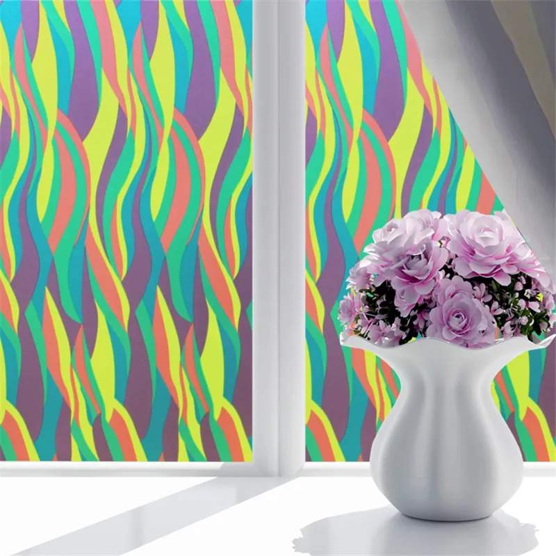 90*300cm Opaque Privacy Decorative Glass Window Film Home Decor Self-adhesive Sticker Mixed Color Bathroom Bedroom | Дом и сад
