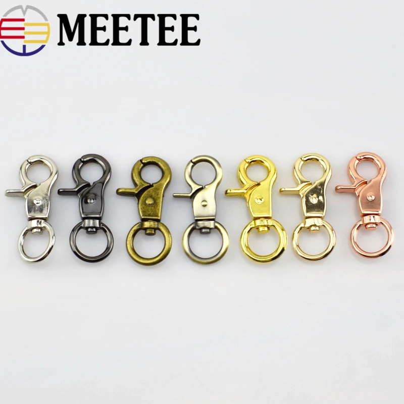 Meetee 5 шт. латунный брелок медь с поворотом пряжка сумка соединительное кольцо разъем DIY аксессуары ручной работы запчасти ZL2031