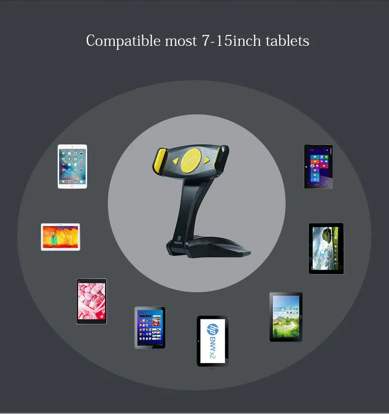 Remax Настольная подставка держатель для iPad Mini 2 3 4/Air 1 2 samsung Aigo lenovo 7-15 дюймов планшет стабильная силиконовая основа противоскользящая