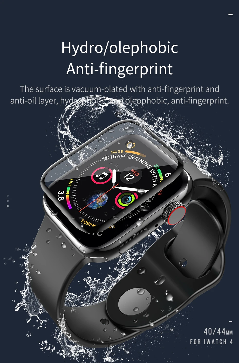 HOCO 3D изогнутое Закаленное стекло пленка для Apple Watch 4 9H Полное покрытие экрана Защитное стекло для Apple Watch серии 4 40 мм 44 мм