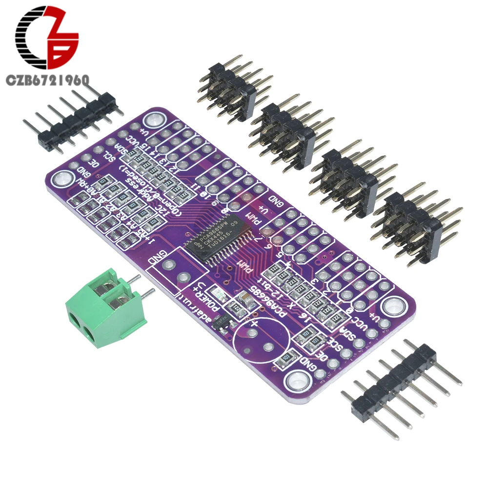 16 канальный 12 битный PWM сервопривод PCA9685 интерфейс I2C для Arduino Raspberry|Драйвер