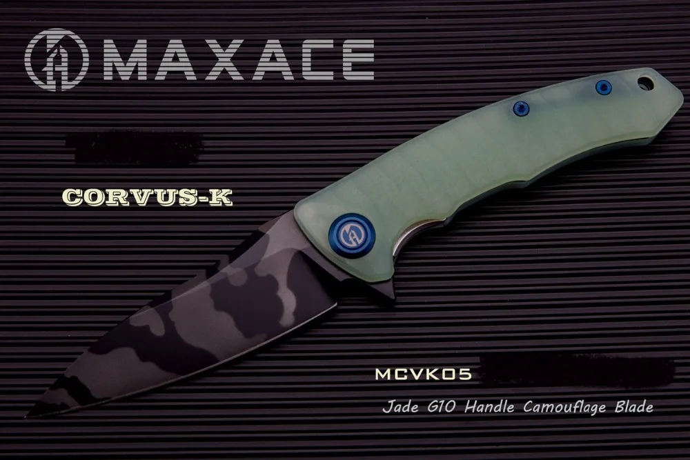 Новый Jade Camo Maxace Corvus K110 стальной подшипник компактный походный нож бесплатная