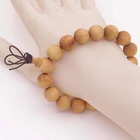 12mm round natural cedarwood cypress wood buddhism prayer beads bracelet 8