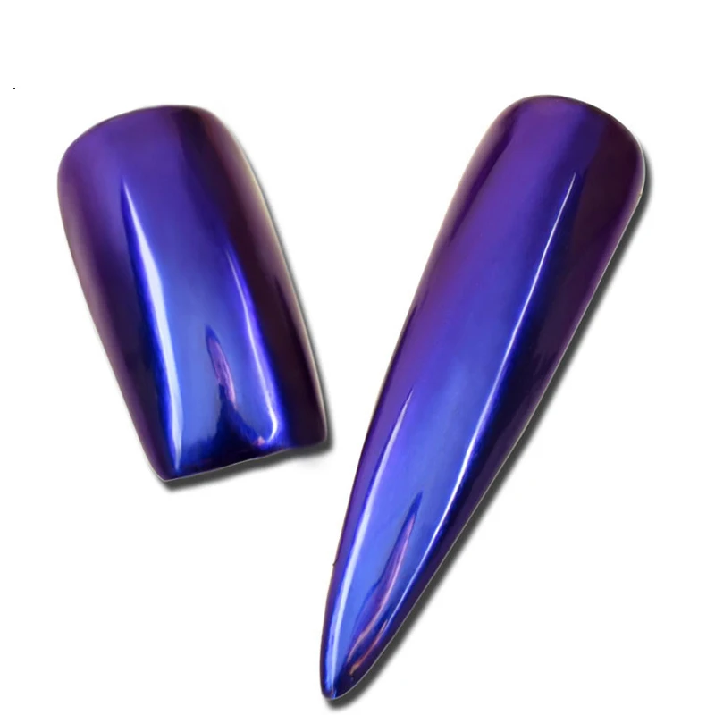 Yinikiz Purple Color Mirror Nail Glitter Powder Charming DIY Pigment Art Soak Off Manicure Dust for UV&ampLED Gel Polish | Красота и