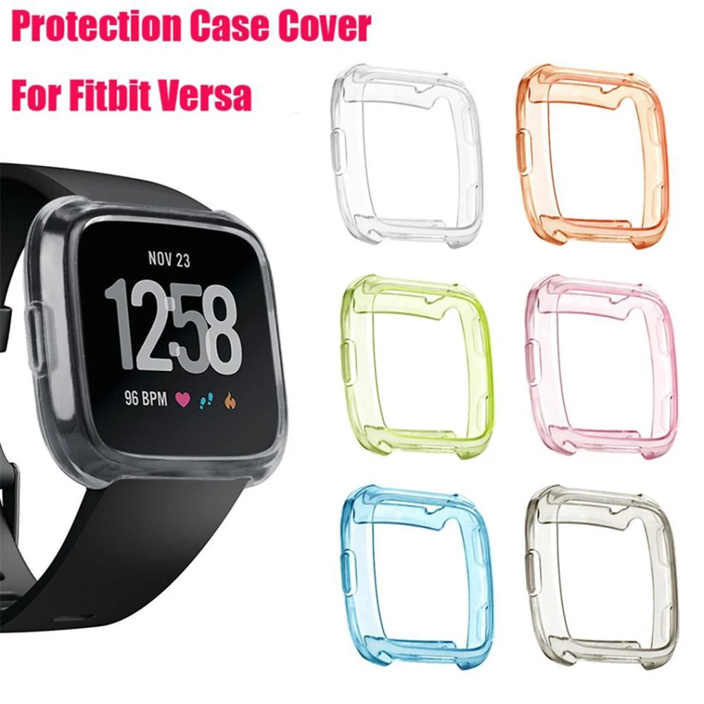 ТПУ силиконовый чехол Корпус часов Защита корпуса протектор для Fitbit Versa смарт-браслет трекер фитнес-трекер