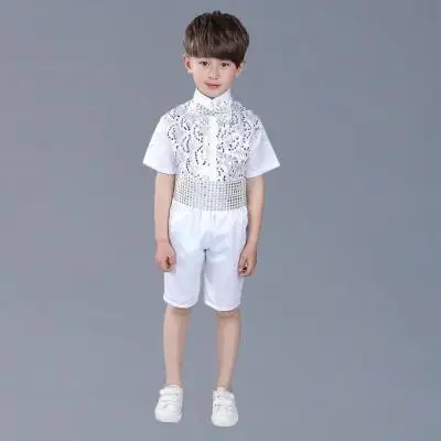 boys white Для девочек/мальчиков Одежда для бальных танцев Новое сценическое балетное костюм элегантное белое платье из балета "Лебединое озеро" Танцы одежда детей балетное платье - Цвет: boys white