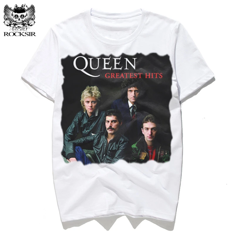 2017 Rocksir новая рок-группа с принтом королевы Мужская футболка модные Harajuku