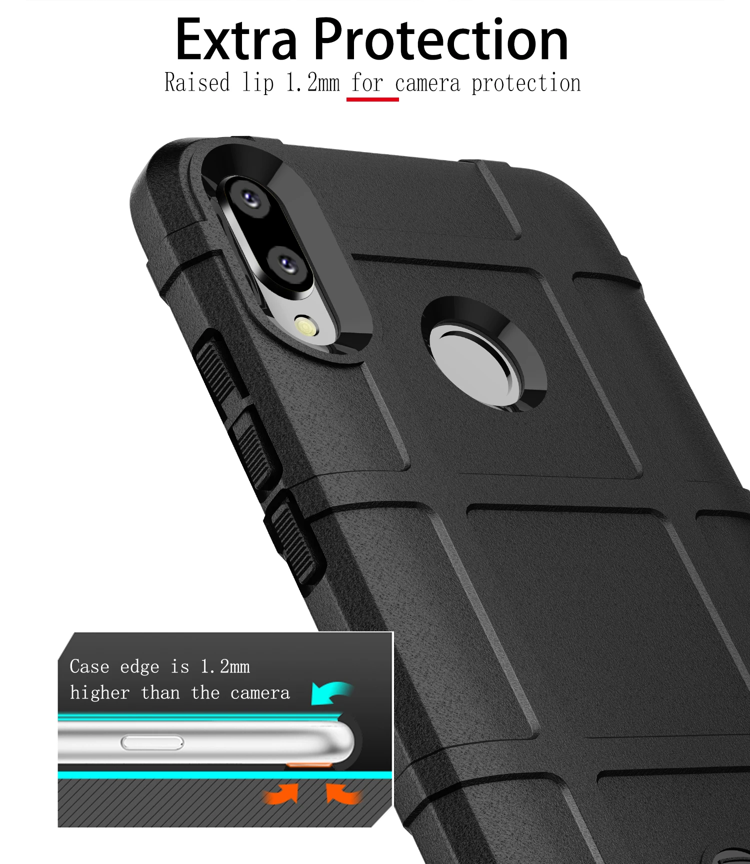 for Huawei Y9 2019 Case Cover Silicone carbon fiber For |