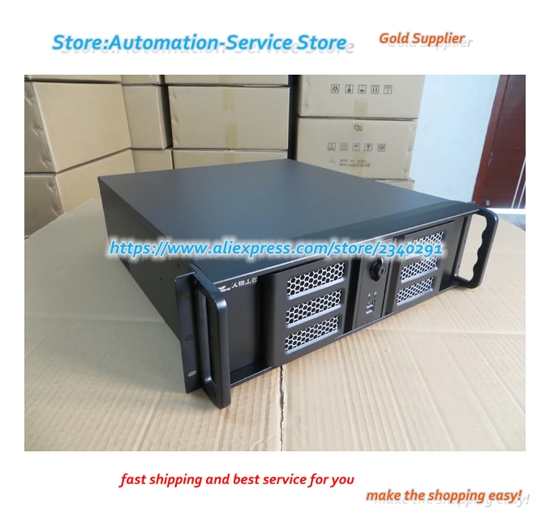 

3U45CM Deep Industrial Cabinet Double Door Lock Hot Plug PC Size PC Power Drive CD-ROM