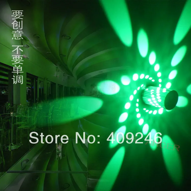 

Bright Flower 1X3W LED CABINET WALL INDOOR HALL CABINET FIXTURE LIGHTING BULB BACKGROUND LAMP KTV BAR CEILING LOBBY