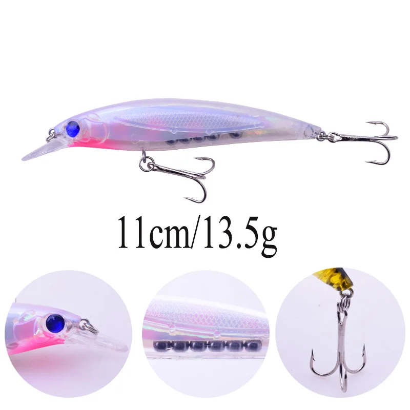 Proleurre 1pcs 110mm 13.5g Boxed Minnow Fishing Lure Hard Bait Fishing Wobbler Pesca Artificial Topwater Pike Fishing Crankbait