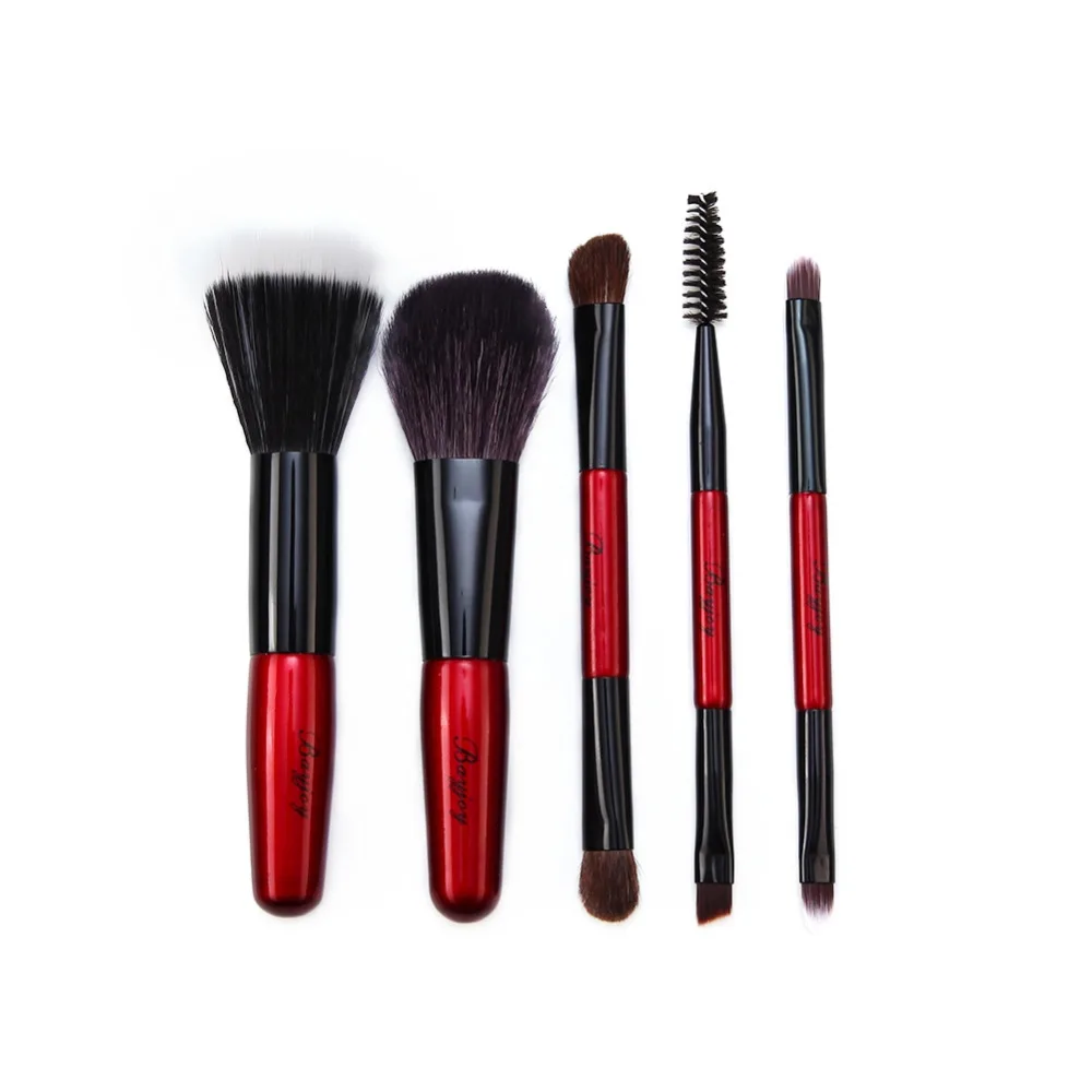 5pcs Portable Makeup Professional Make Up Brushes Brush Sets Synthetic Hair Beauty Essentials Gift Bag | Красота и здоровье