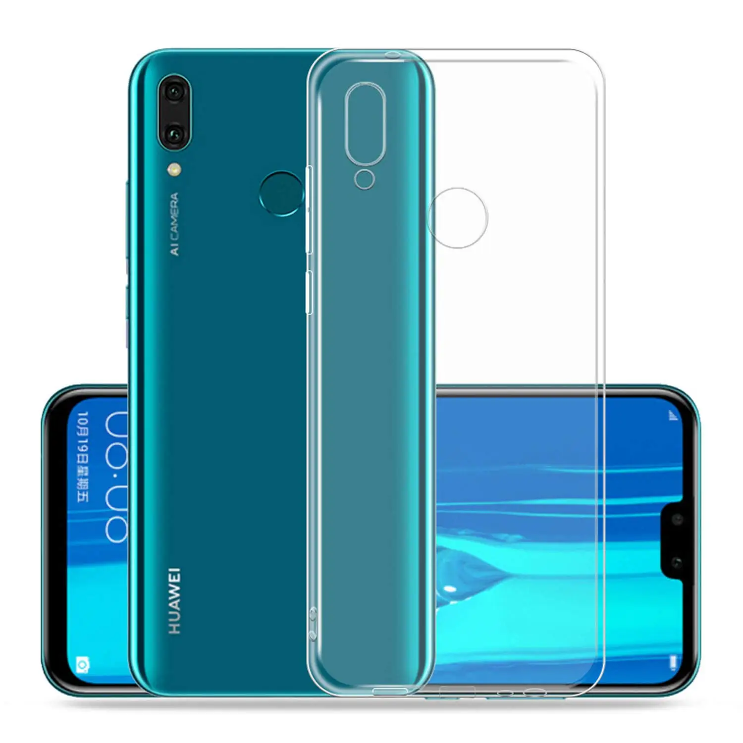 Clear Case Only Роскошный чехол-бумажник из искусственной кожи с откидной крышкой, чехол для телефона для huawei Y9 Y7 Y6 P Smart Plus Y5 Y6, подставка, держатель для карт, чехол для телефона - Цвет: Clear Case Only