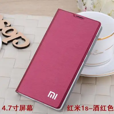 Новое поступление для Xiaomi Redmi Note/Redmi 1 s/mi3 чехол, роскошный тонкий стильный кожаный чехол-книжка для Xiaomi Redmi Note 1s mi3 чехол-сумка - Цвет: Red for RM1S