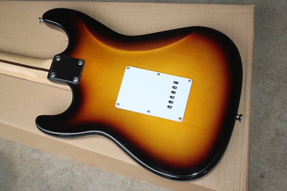 Заводская Заказная Табак Sunburst тело электрогитара с 12 струнами, белая накладка, хром Hardwares, предложение по индивидуальному заказу