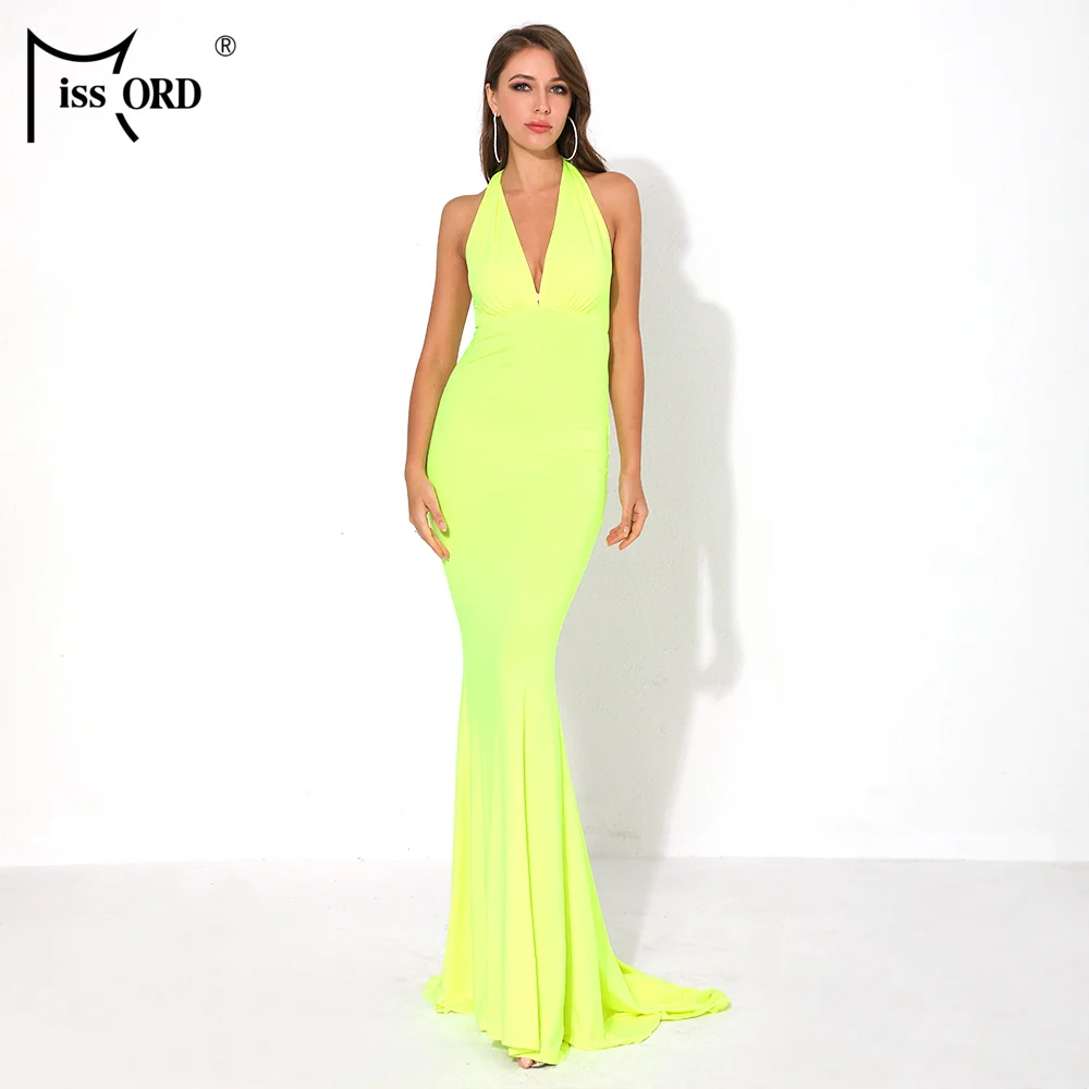 Missord 2021 женское сексуальное платье с v образным вырезом и открытыми плечами