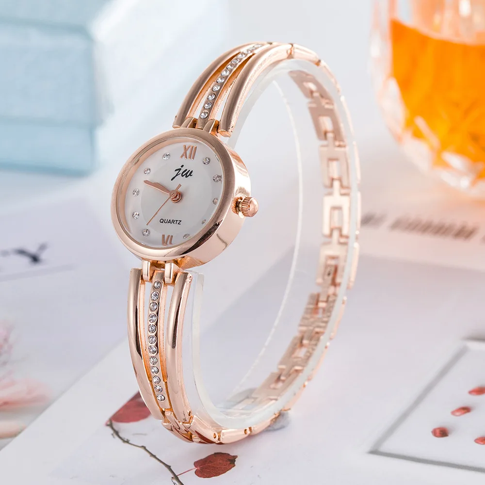 2018 hot sell alloy water drill woman Watch Silver and rose gold concise delicate women's wrist watch students Quartz | Наручные часы