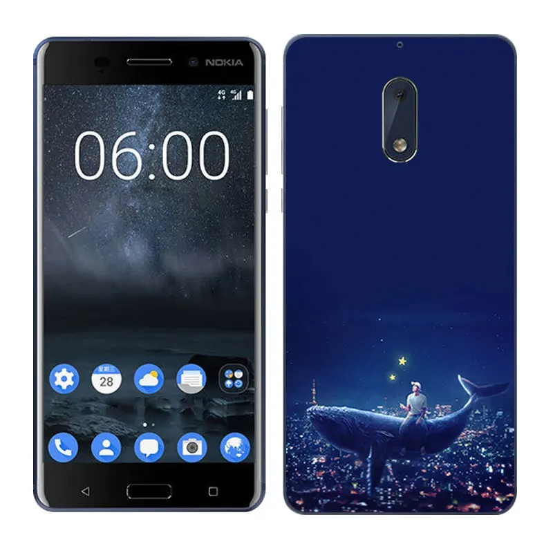 Чехол для Nokia 6 шесть мягких силиконовых чехлов из ТПУ туманность окрашенные