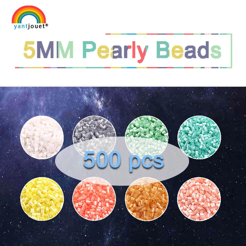 5 мм yant jouet Перламутровые Бусины 500 шт 8 цветов для детей Хама бусины perler diy Пазлы высокое качество ручной работы Подарочная игрушка