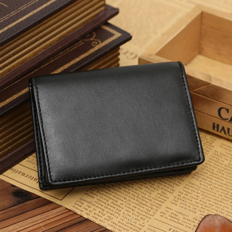 THINKTHENDO Credi кошелек для Карт RFID мужской маленький двойной из искусственной кожи