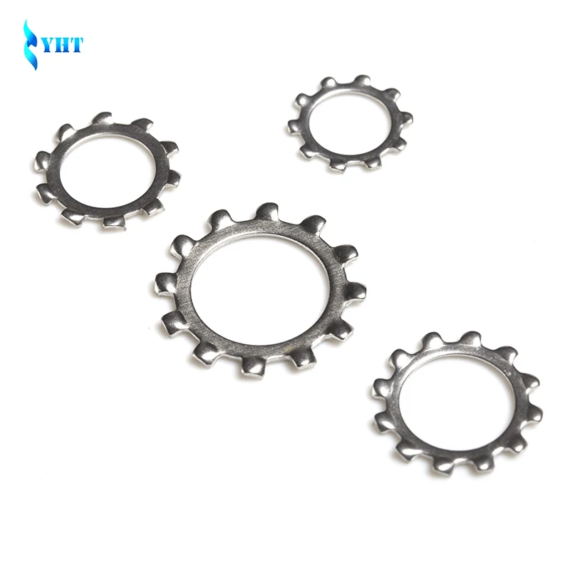 DIN6797A M3 M4 M5 M6 M8 M10 M12 304 Stainless Steel Washer External Teeth anti slip loose gasket Lock Washers GB862.1 SUS304 |