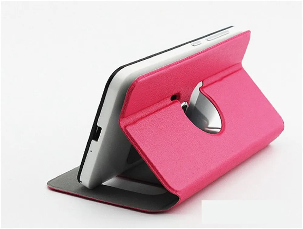 For Intex aqua i3 curve Case New Fashion 360 Rotation Leather Cover2 With Double Window View Mobile Phone Holder |