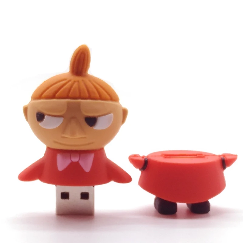 Флеш накопитель с мультипликационным принтом Moomin долина 64 ГБ 32 16 8 4 Гб|USB