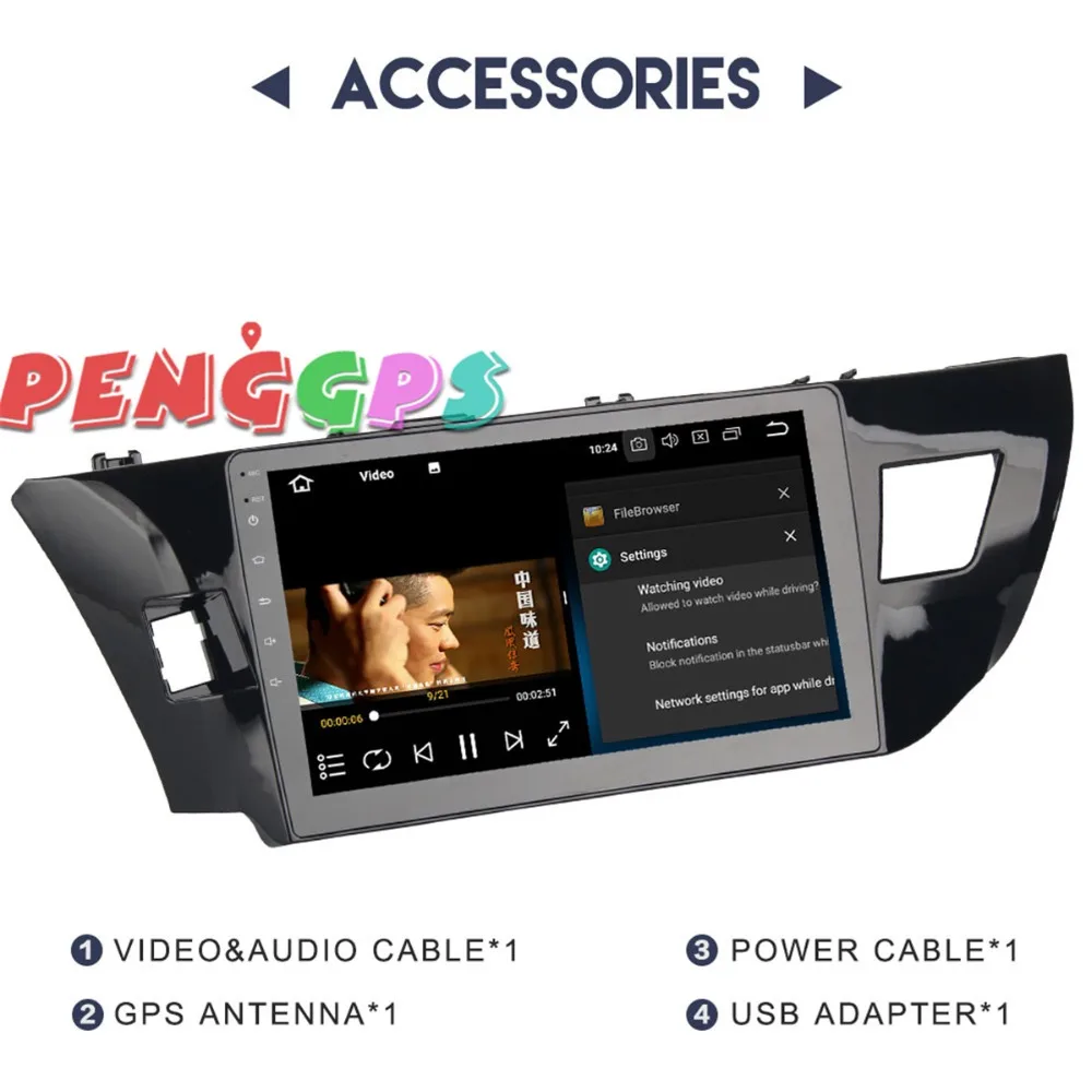 Android 8.0 7.1 Car Radio Stereo Headunit GPS Navivation for Toyota Corolla 2014 2015 2016 no DVD Player Multimedia Audio | Автомобили и