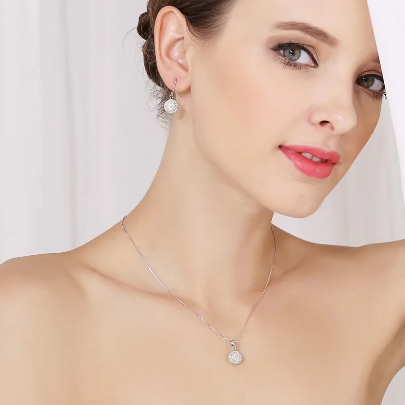 Женское ювелирное цепочка из серебра 925 женское колье горного хрусталя Femme |