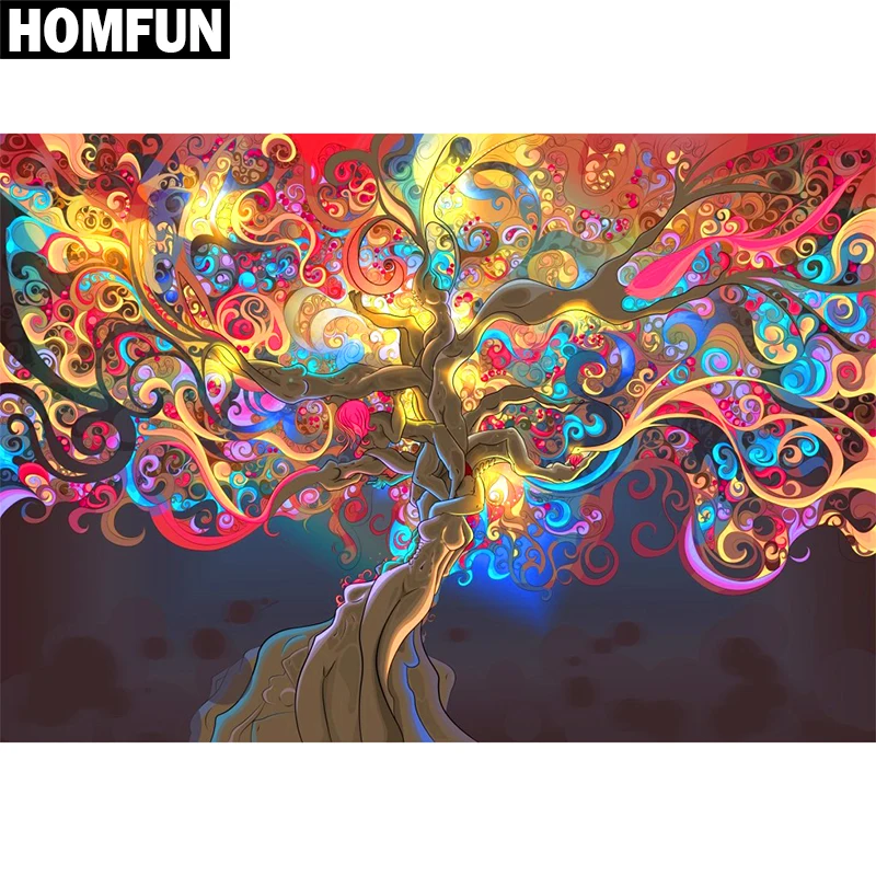 

Алмазная живопись HOMFUN A03806 «абстрактное дерево», картина с полными квадратными/круглыми стразами, вышивка крестиком, домашний декор, подаро...