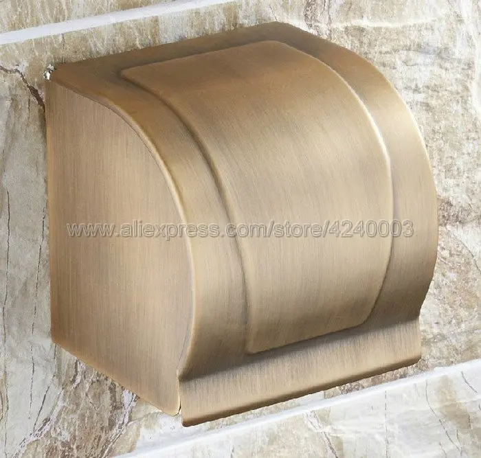 Toilet Roll Box Античный латунный аксессуар для ванной комнаты, Полка для полотенец, держатель для полотенец, держатель для бумаги, тканевый крючок, аксессуар для ванной комнаты, настенный Kxz005 - Цвет: Toilet Roll Box