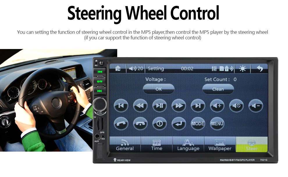 2 Din gps навигация MP5 Автомобильный плеер 7 ''HD Bluetooth стерео радио FM Зеркало Ссылка аудио USB Авто Электроника Авторадио 7021G