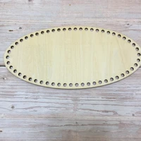 free shipping2pcs 20cmx9 5cm oval wooden bottoms base for basket diy handmade home decoration gift