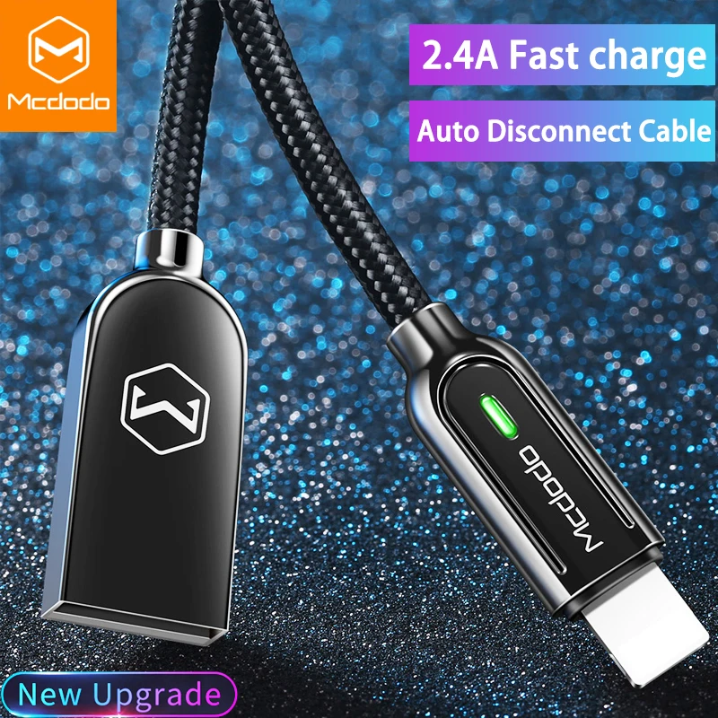

Mcdodo Auto Disconnect USB Cable 2.4A Fast Charging For iphone 13 12 Pro Max XS 11 6 7 8 Plus Lightining Charger Cable Data Cord